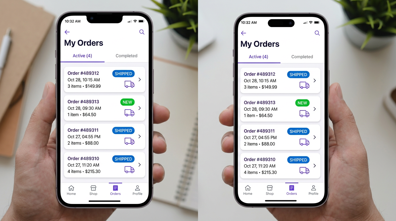 Orders and delivery management on mobile